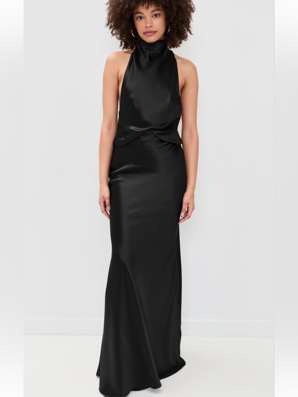 MISHA The Cameron Satin Dress Black - Picture 3 of 10